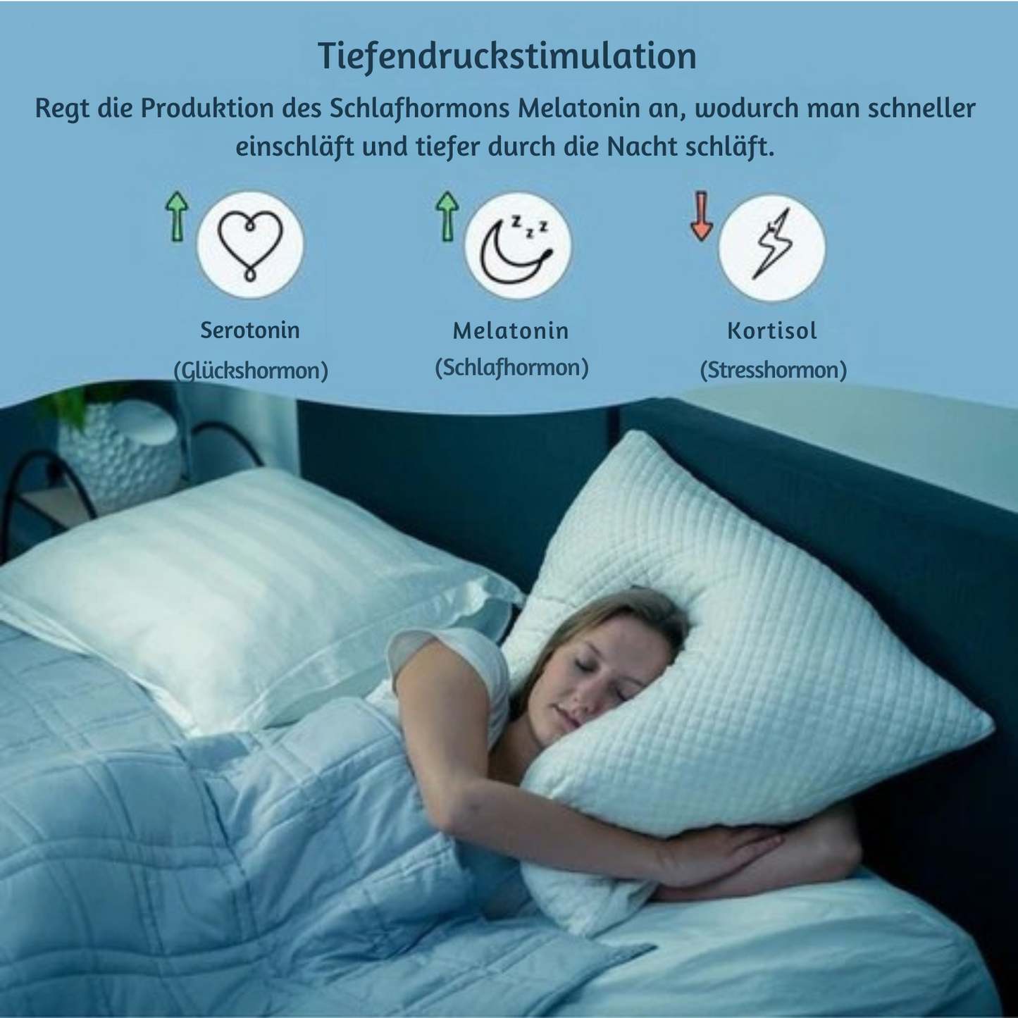 Ella - Gewichtsdecke/ Therapiedecke - 7kg - 135 x 200cm - OEKO-TEX Baumwolle - Hellgrau