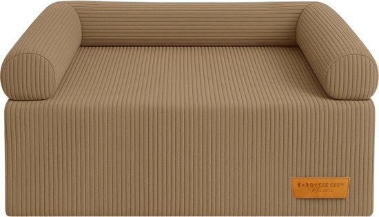 By Cee Cee Original Hundedecke Bank - Hundedecke Bank - Hundekorb - Premium - Vollständig reißfest - Rippengewebe - Braun - 120x90 - Größe L