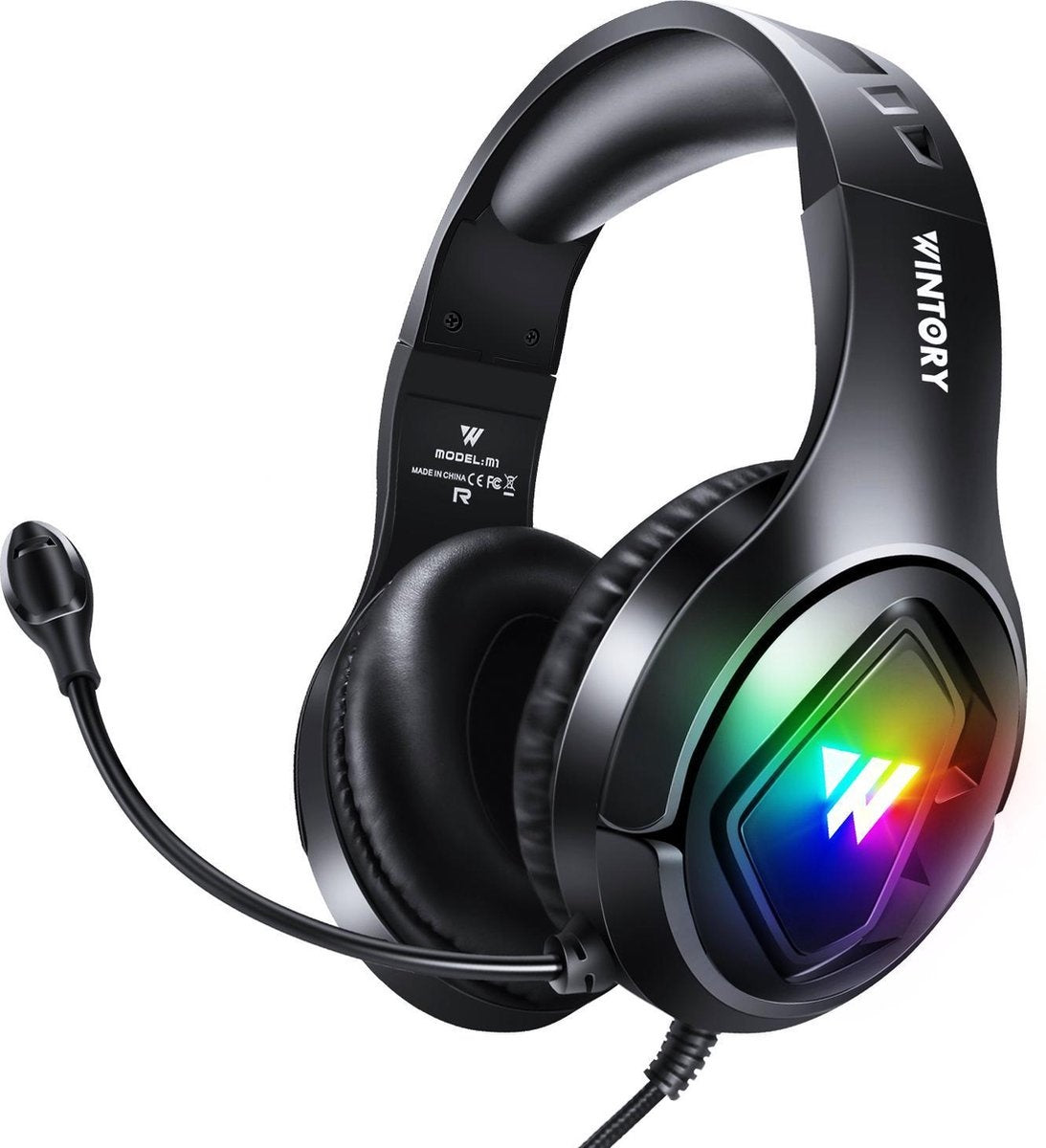 WINTORY M1 RGB Gaming Headset - PS4, Xbox One & Laptops - Schwarz