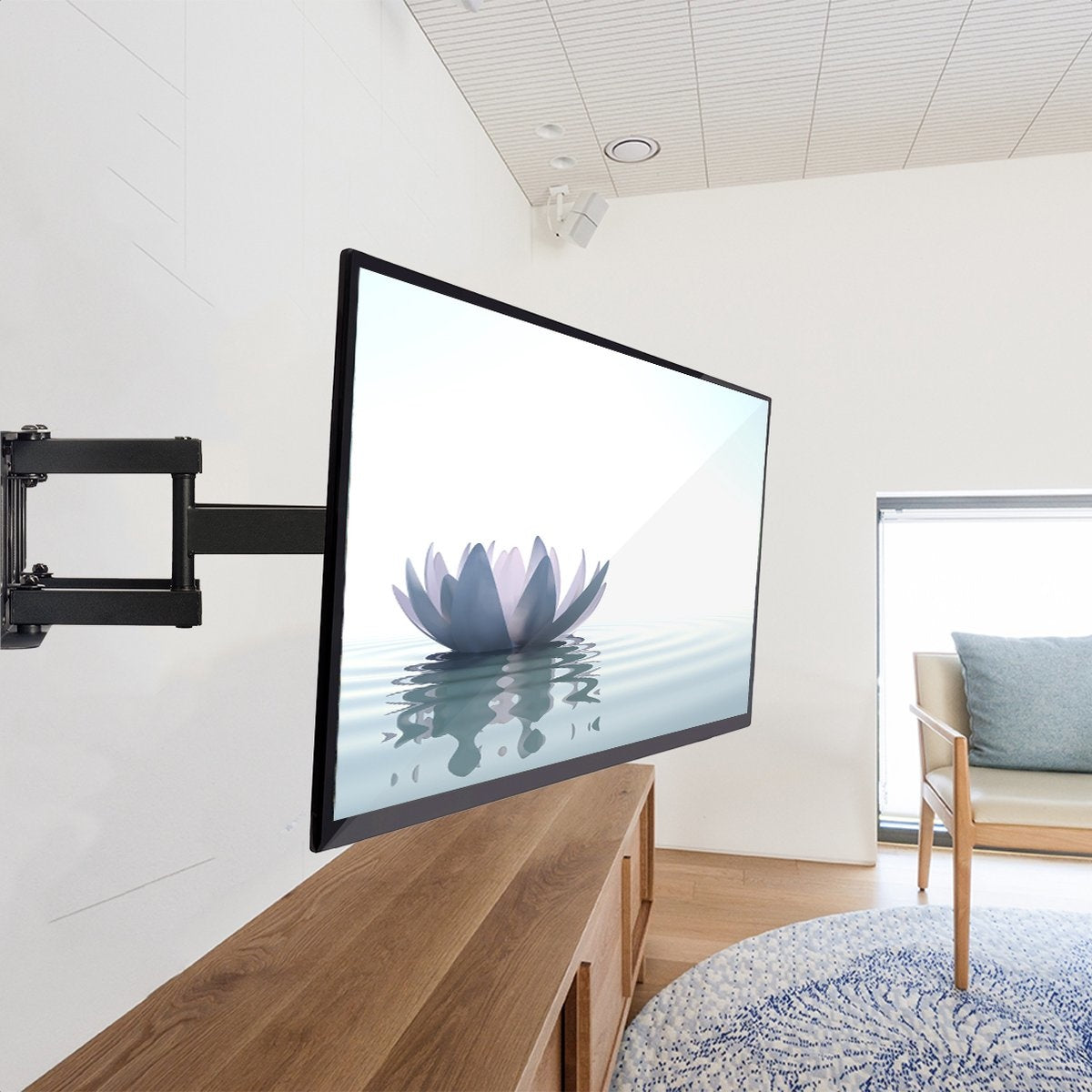 Auronic TV-Halterung - drehbar und neigbar - 23 bis 60 Zoll - bis zu 45 KG - Schwarz