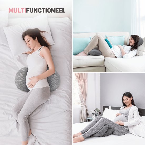 Vulpes Goods® BabyCare - Schwangerschaftskissen - Seitenschläferkissen - 3-in-1 - verstellbar - Körperkissen / Körperkissen / Stillkissen - einzigartiges W-förmiges Design
