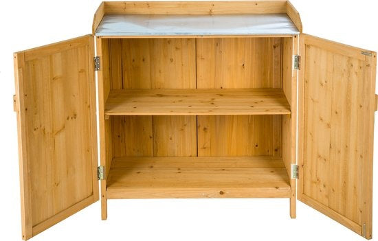 tectake - Gartentisch Gartenschrank - Tisch mit Unterschrank - 404564
