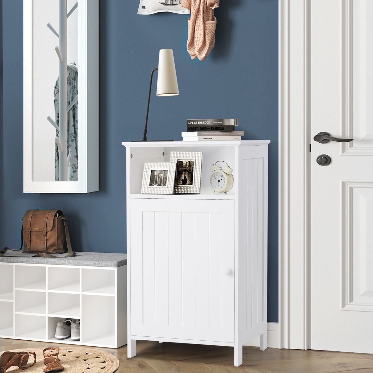 Coast Badezimmerschrank mit Tür - 3 Etagen - 40 x 30 x 70 cm - Weiß