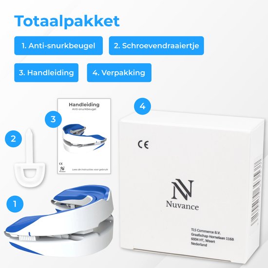 Nuvance - Anti Schnarch Spange Pro - Verstellbar - Inkl. eBook - Schnarchspange - Schnarchgebiss - Schnarchen