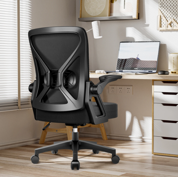 GTIMEX Ergonomischer Bürostuhl Schwarz – Verstellbare Lendenwirbelstütze – Neigungsfunktion bis zu 125°
