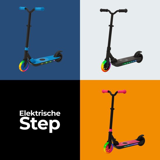 Denver Elektro-Scooter für Kinder - 10km/h - Kinder-Scooter - LED-Lichter - 6km Reichweite - SCK5500BU