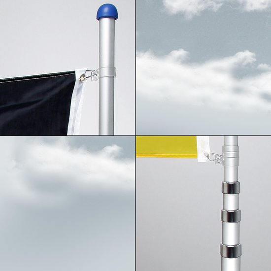 Deuba Fahnenmast - 630cm Deutschland - Teleskop