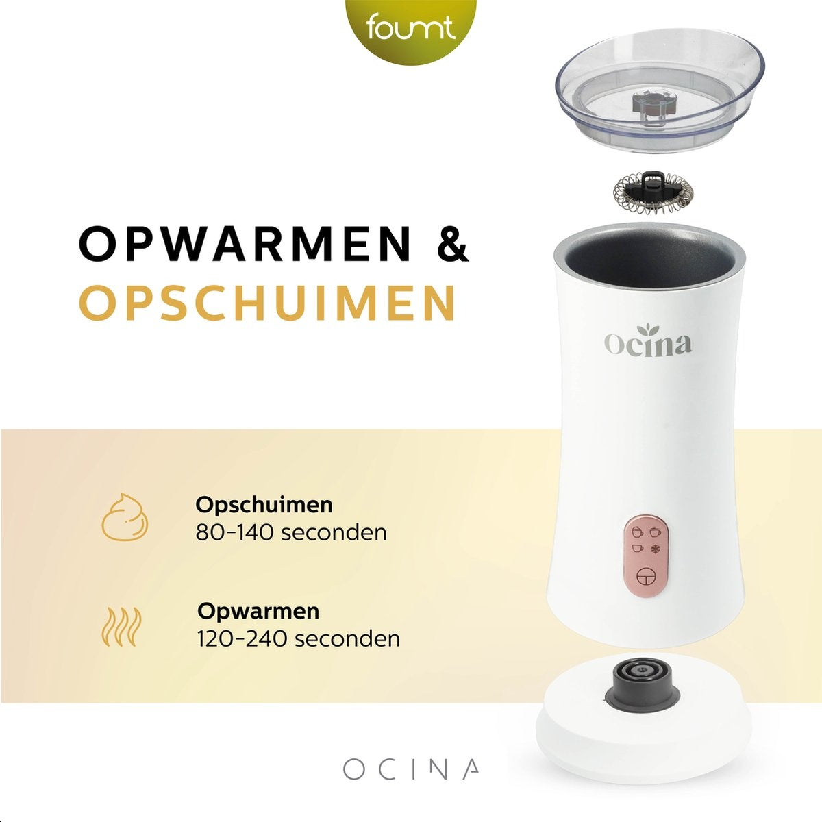 Ocina - Milchaufschäumer klein - Weiß