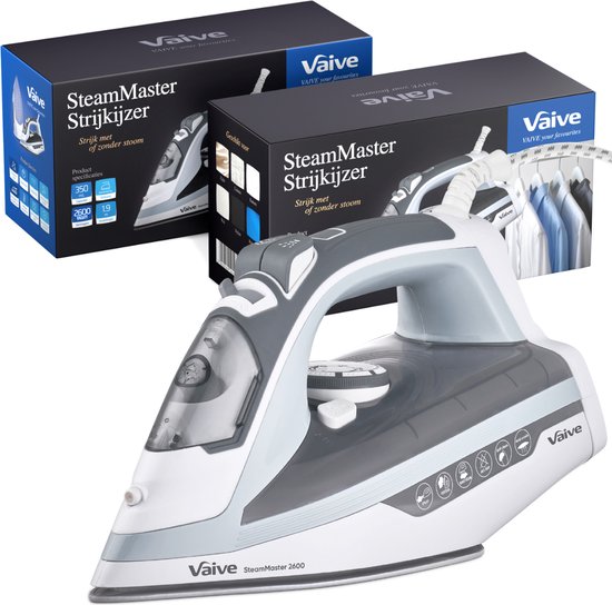 VAIVE SteamMaster 2600 Iron - Dampfbügeleisen - Dampfbügeleisen - 2600W - 350 ML - Sprüh- und Dampfstoßfunktion