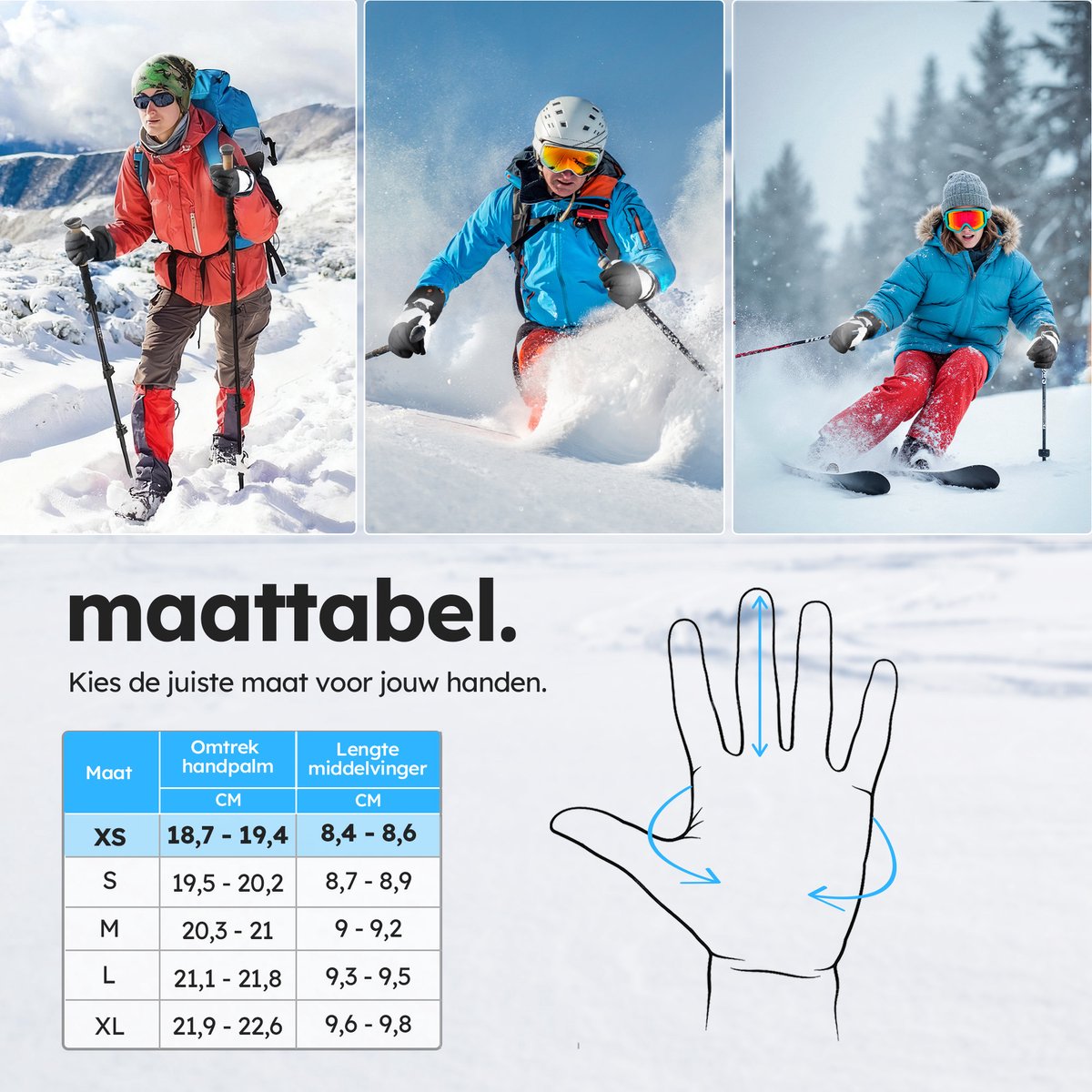 Saaf Beheizbarer Handschuh 2.0 Weiß Größe XS