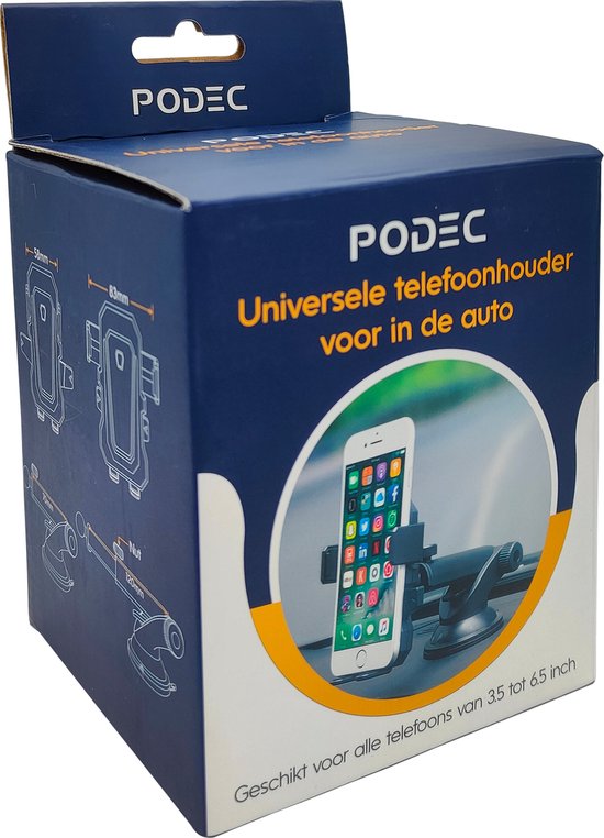 Handy-Halter Auto-Telefon-Halter mit Saugnapf GSM-Halter für Fenster oder Armaturenbrett - schwarz