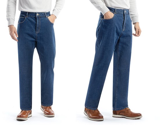 Milanoro - Stilvolle Herrenjeans - Dunkelblau - W38 - L30