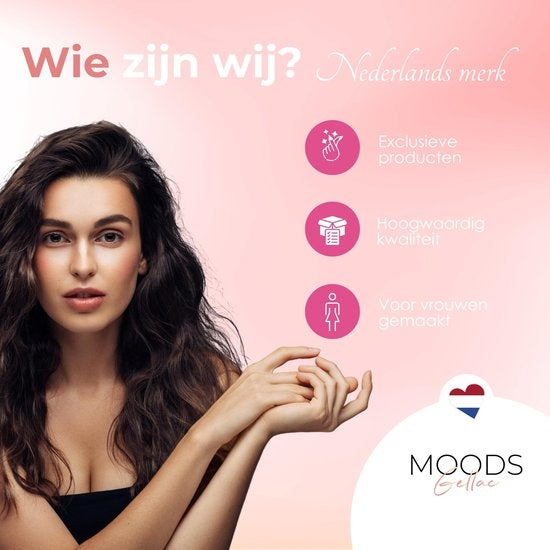 Moods Gellac BIAB Starter Pack - Milky Pink - Builder in a Bottle - BIAB Nagellack - Inklusive UV/LED Lampe, Bucking Stick, Nagelfeile, Primer, Base und Top Coat