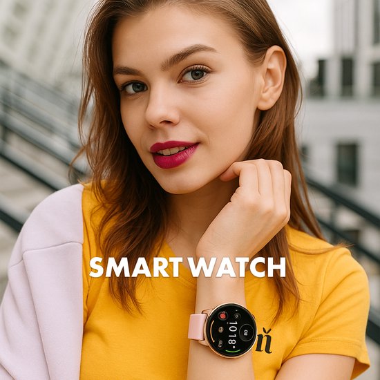 Denver Smartwatch – Android, iOS – Vollständige Telefonfunktion – AMOLED-Display – Sportuhr – Herzfrequenzmesser – Sauerstoffsättigungsmesser – Schlafüberwachung – SWC387