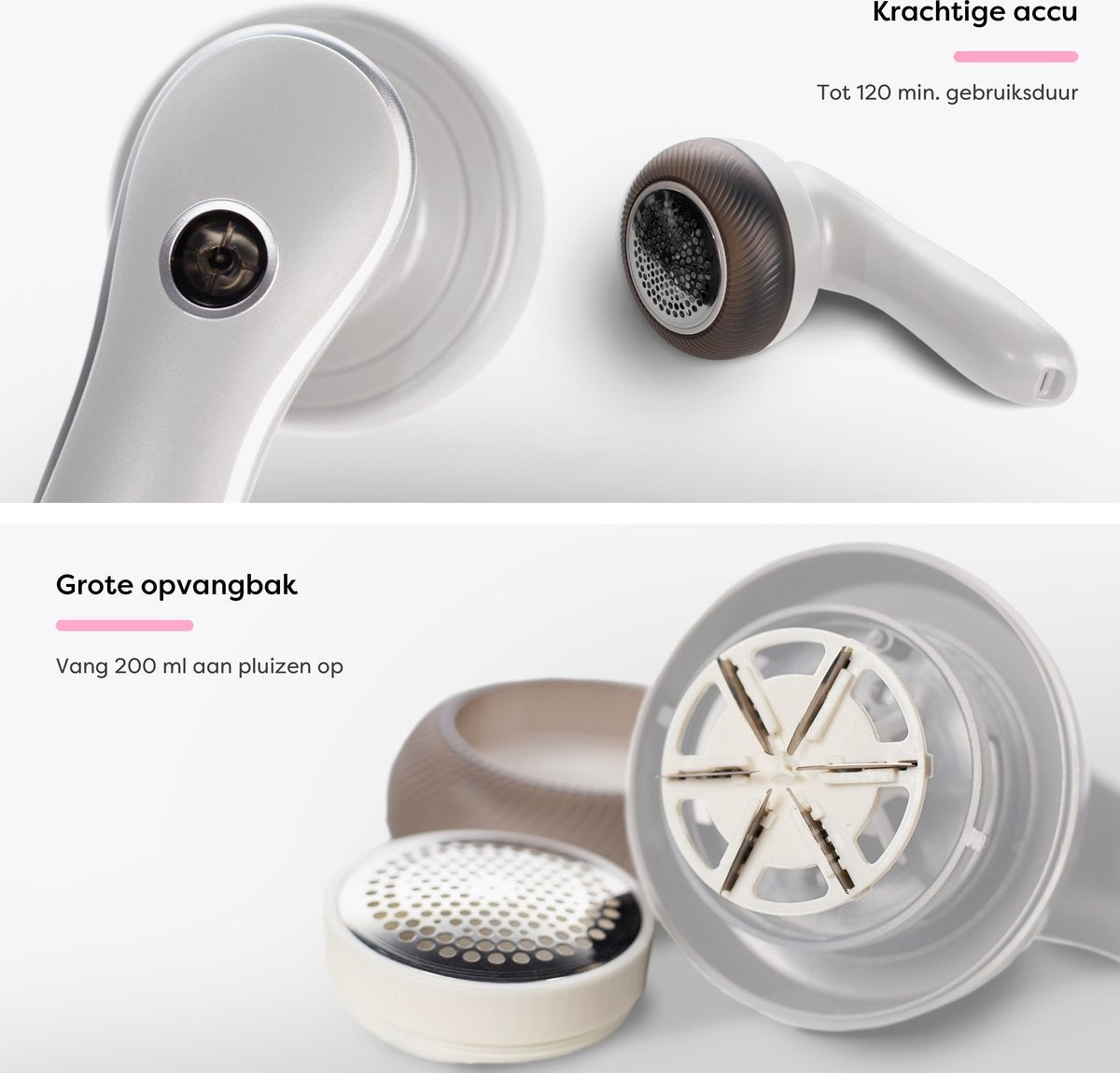 Fineza - Fusselentferner - Elektrisch - Entlaubungsgerät - Weiß