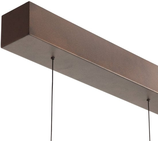 Hängeleuchte Bande 3995CA Kakao – trendige Metall-Hängeleuchte, 150 cm breit, mit höhenverstellbarem System und integrierter LED von Steinhauer