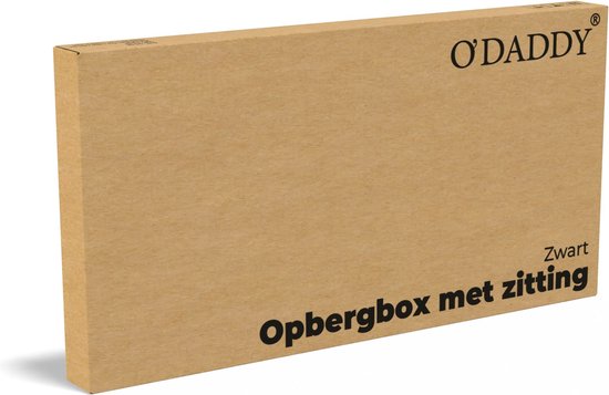 O'DADDY® Aufbewahrungsbox - Bank mit Aufbewahrung - Aufbewahrungsbank - Aufbewahrungsbox - Hocker - Aufbewahrungsbox mit Deckel - Leinen & Baumwolle - 76 x 38 x 38 cm - Schwarz