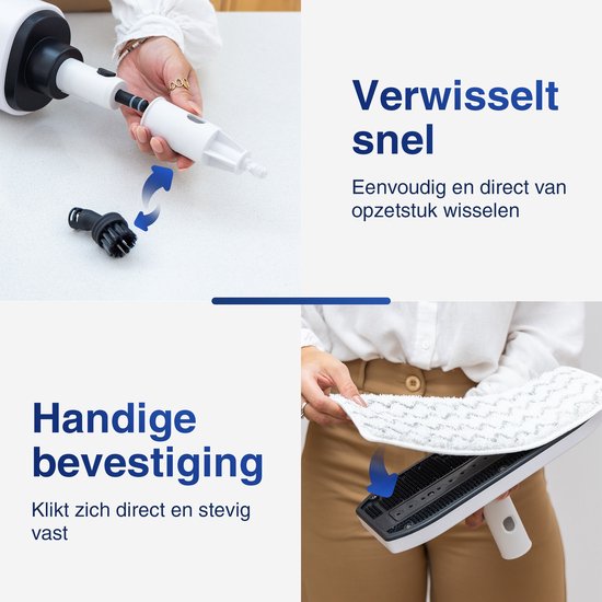 Samako - Royal Elite Dampfreiniger - Handdampfer - Teppichreiniger - weiß