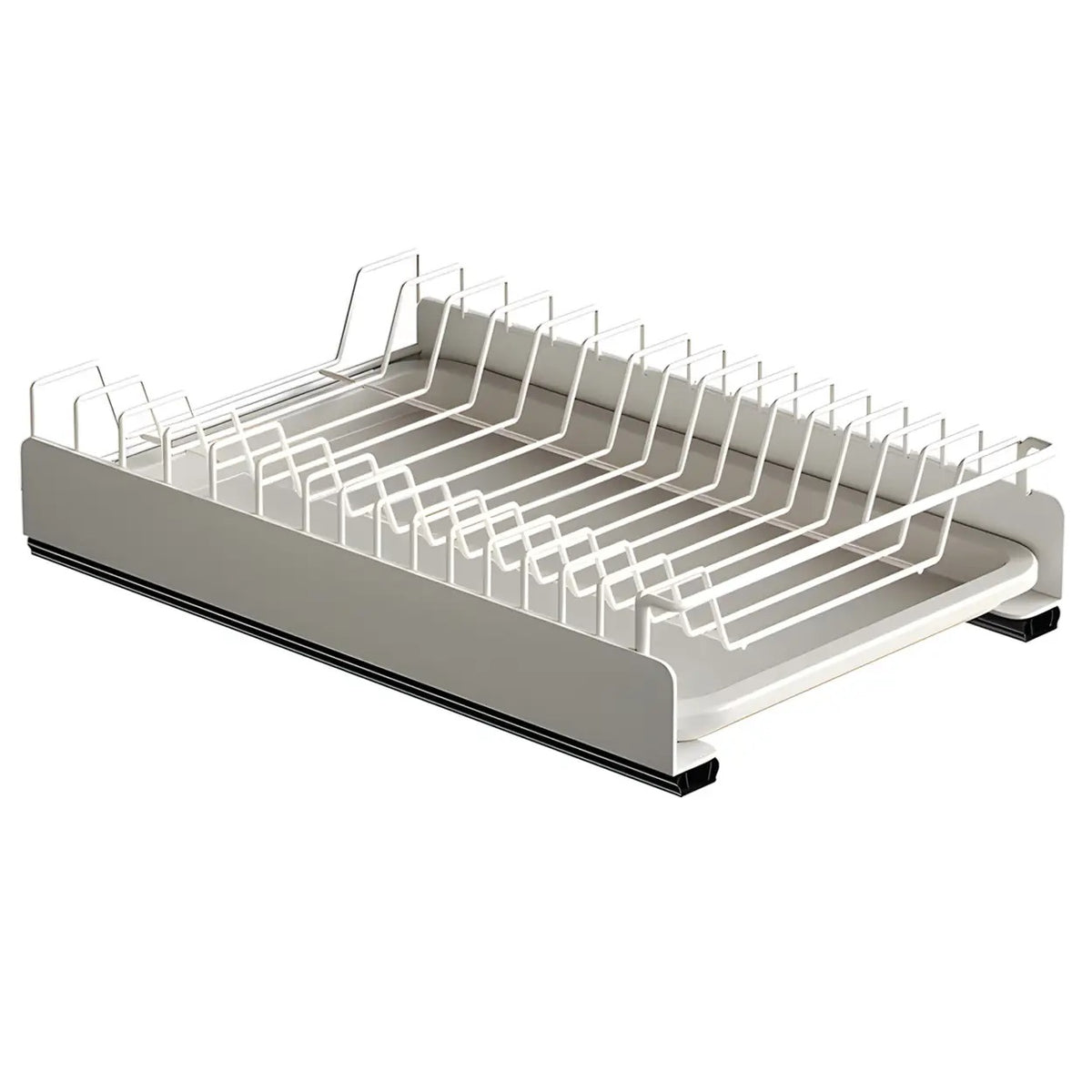 VIVREAL S3825W Ausziehbarer Abtropfkorb mit Auffangschale – 39 x 25,2 x 8 cm