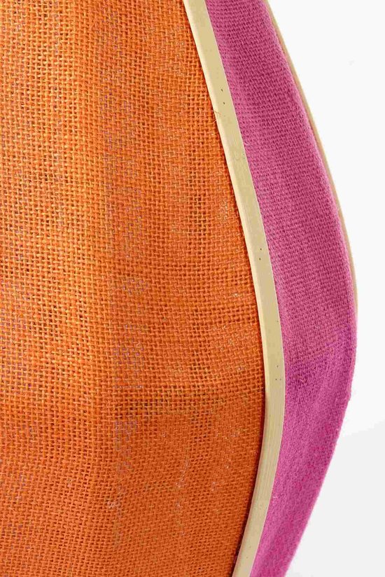 Mica Decorations Roger Laterne - H45 x Ø32 cm - Jute - Fuchsia, Orange