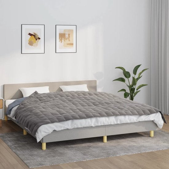 vidaXL – Gewichtsdecke – 200 x 200 cm – 13 kg – Stoff – grau
