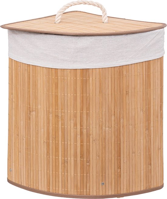 Wäschekorb aus Bambus, Eckmodell, 48 Liter – Laundry Basket Corner