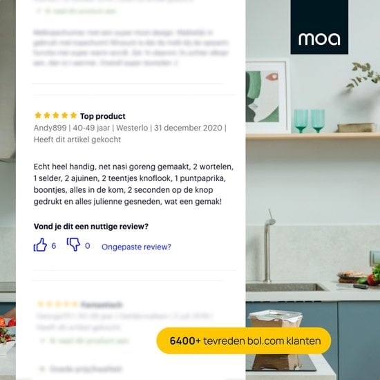 MOA Chopper XL - Lebensmittelzerkleinerer - 2 Liter Glasschüssel - 4 Klingen - FC360