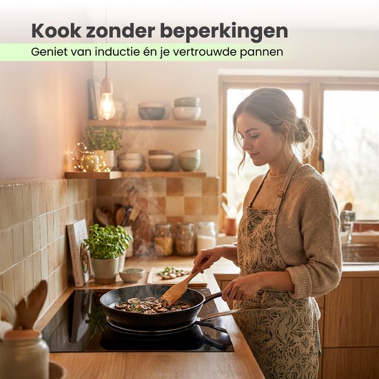MoreCore Induktionsadapter 24 cm – Induktionsadapterplatte – Induktionsschutz – Kochfeldschutz – Induktionsplatte – Edelstahl