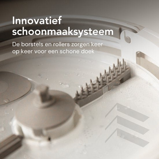 Techweise Mop System Mop mit intelligentem Eimer - Verstellbarer Stiel - Komplettes Mop-Set - Bodenwischer - Mop