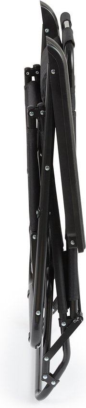 909 Outdoor-Liegestuhl - klappbar - Set 2 - verstellbar - Polyester & Metall - Schwarz