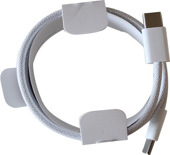 Apple – USB-C-Ladekabel – USB-C auf USB-C – 60 W – 1 m – geflochten – Weiß