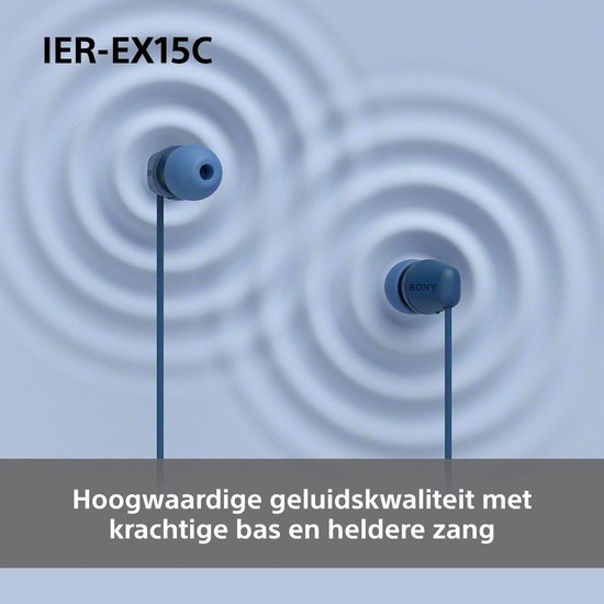 Sony IER-EX15C – In-Ear-Kopfhörer mit USB-C-Anschluss und Mikrofon – Blau