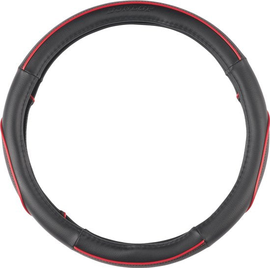 Dunlop Lenkerabdeckung - Universal - Pu - Schwarz/Rot - Ø37-39 cm