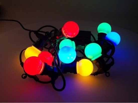 Partybeleuchtung 10 farbige LED-Birnen - 8 Lichtfunktionen