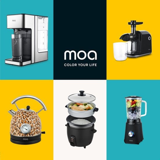 MOA Reiskocher mit Dampfgarer 1,5 Liter - Schwarz - RC18B