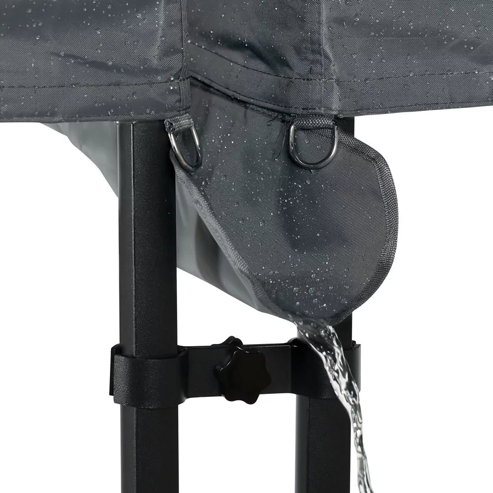 VONROC Verbindungssystem für Premium-Partyzelt 3 x 4,5 m – Regenrinne/Seitenwandverbinder – Grau