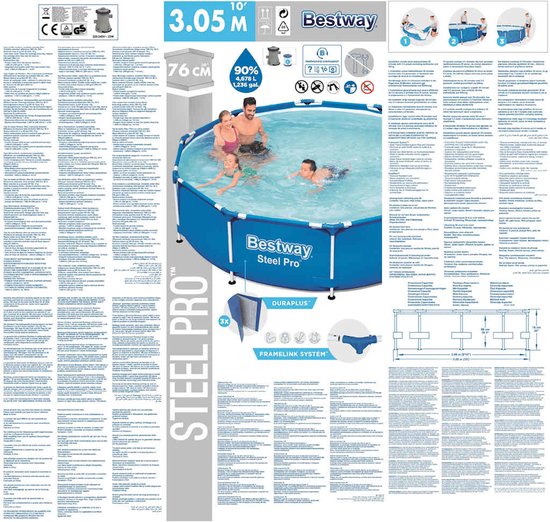 Bestway Steel Pro Pool - Ø 305 x 76 cm