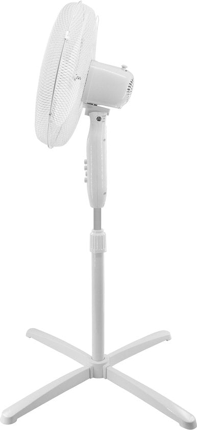 Inventum VST400W – Standventilator – 3 Geschwindigkeitsstufen – Ø 40 cm – 80° Schwenkbereich – höhenverstellbar – Weiß