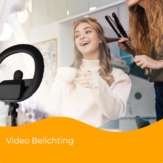 Selfie Stick 3 in 1 - Selfie Ringlicht mit Stativ Smartphone - Selfie Stick Stativ - Ringlicht mit Fernbedienung - 9 Lichtmodi - Ringlicht mit Stativ