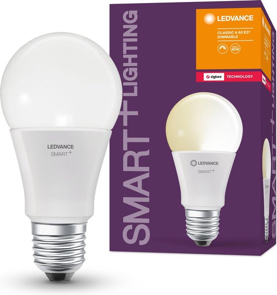 LEDVANCE LED-Lampe - Sockel: E27 - Warmweiß - 27- K - 9 W - SMART+ Classic Dimmbar