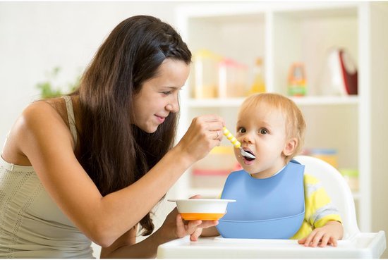 Lätzchen Baby - Silikonlätzchen - Lätzchen mit Tropfschale - verstellbar - mehrfarbig