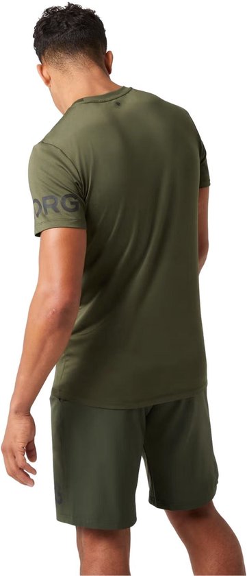Björn Borg Sportshirt für Herren, kurze Ärmel – Weiß – Recyceltes Polyester – Größe M