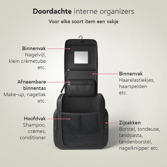 ONYX® Kulturtasche Schwarz L