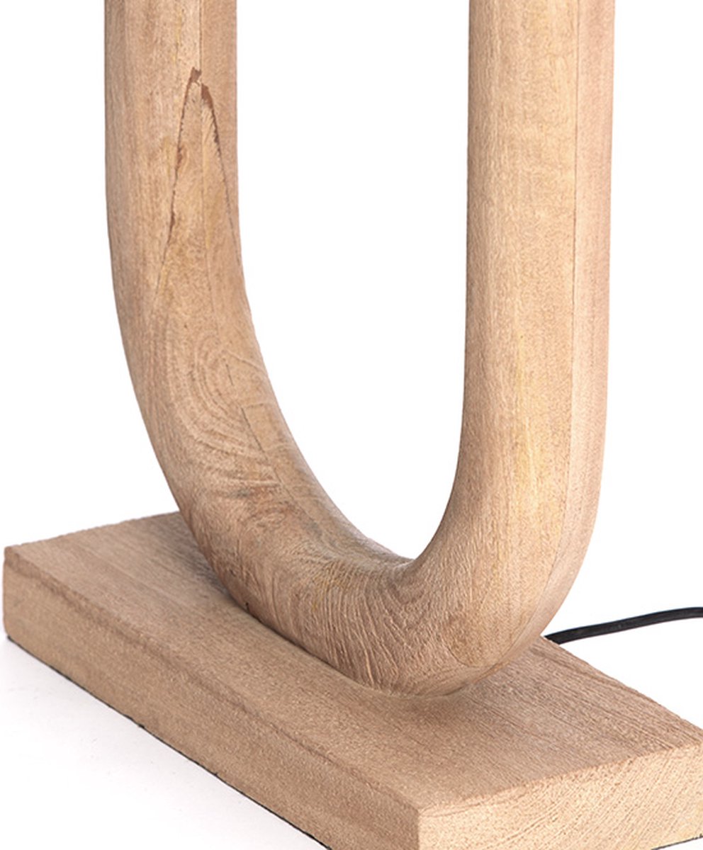 Light & Living Tischleuchte Paceco braun - 30x12x59 cm - Lampenfuß aus Holz - Wohnzimmer | Schlafzimmer