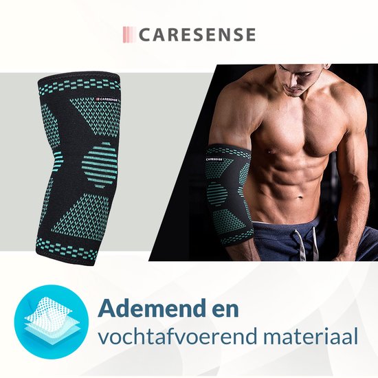 Caresense Ellenbogenbandage - Tennisarm-Bandage - Ellenbogenbandage - Größe L