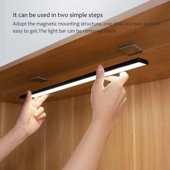 Yeelight Schrankbeleuchtung mit Bewegungssensor – 90 Lumen – Schwarz – 40 cm – wiederaufladbar