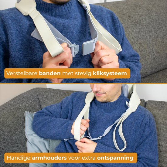 Nuvance - Massagekissen auch für Arm Rücken & Bein Weiß