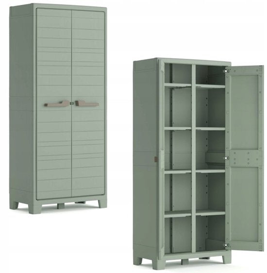 Planet Outdoor Multispace Aufbewahrungsschrank - 44x80x182cm - Hellgrau