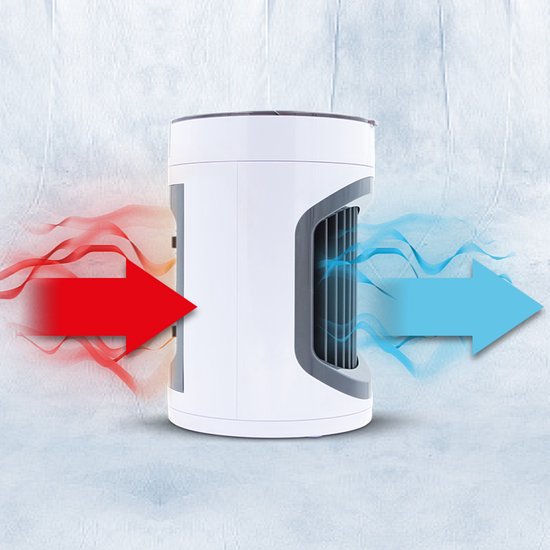 Livington SmartChill weiß – tragbarer Luftkühler – Wasserkühlung – Luftkühler – 3 Geschwindigkeitsstufen – 12 Stunden Kühleffekt