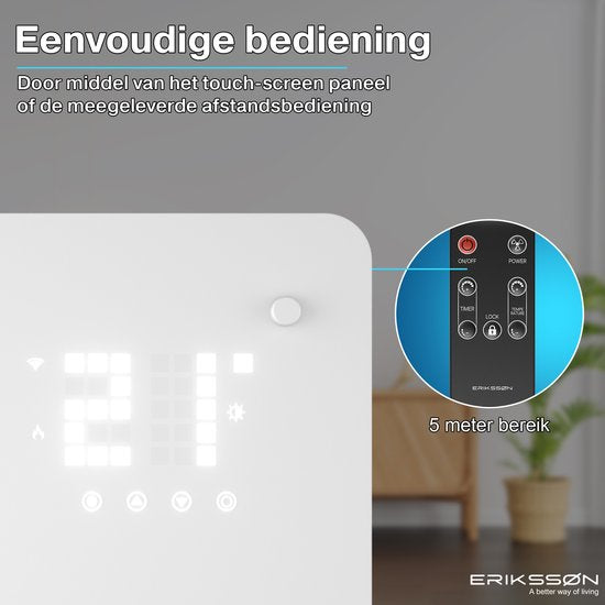 Erikssøn Elektroherd - 2000W Heizgerät - weiß